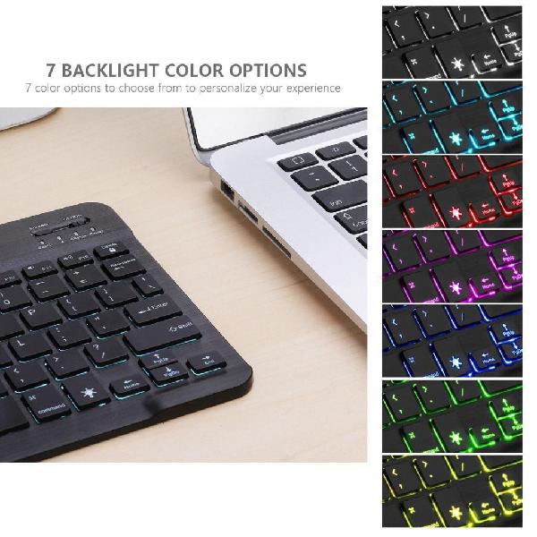 TECLADO RETROILUMINADO Bluetooth 3.0 ULTRADELGADO CON