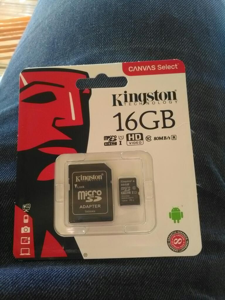 Vendo Memoria Kingston Micro Sd de 16gb