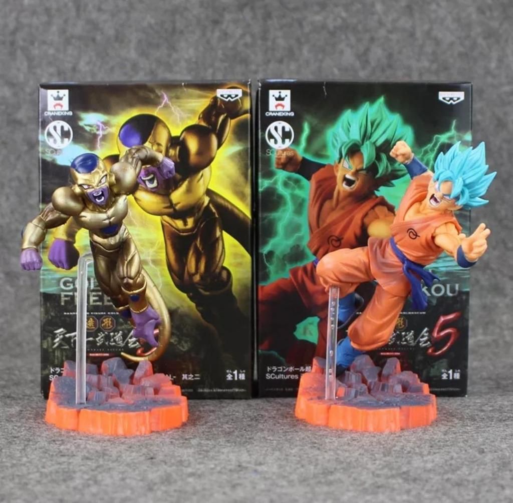 Figuras de Colección Dragon Ball Goku Saiyan Blue Vs Golden