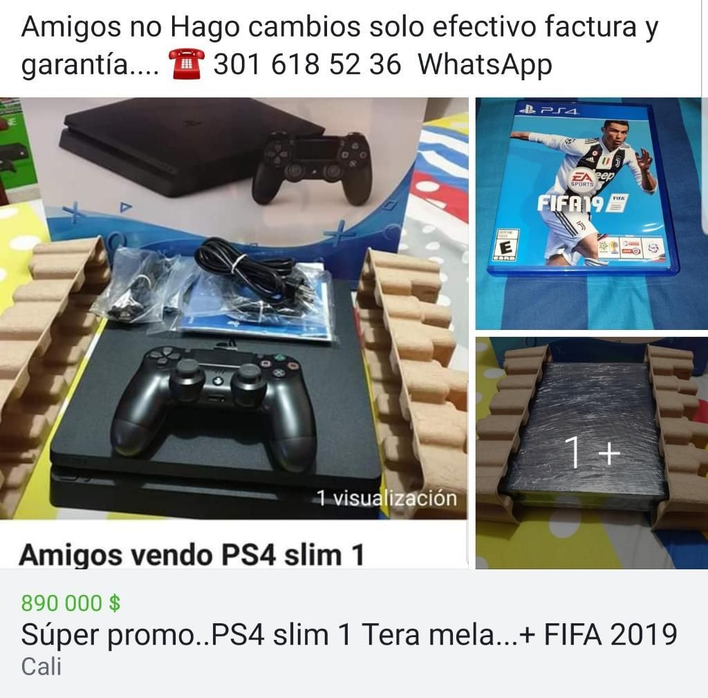 Vendo Ps4 Slim 1 Tera Fifa 