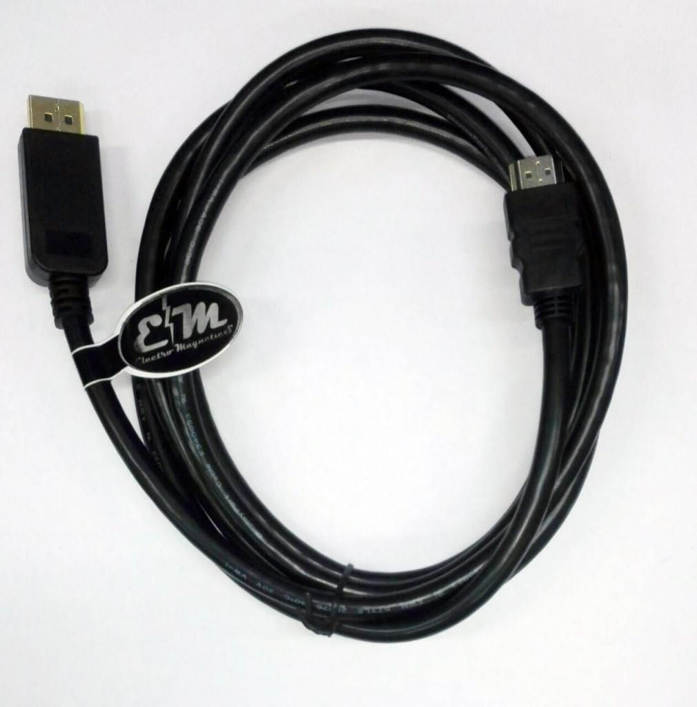 CABLE DISPLAY PORT MACHO A HDMI MACHO AWG28 DE 2m