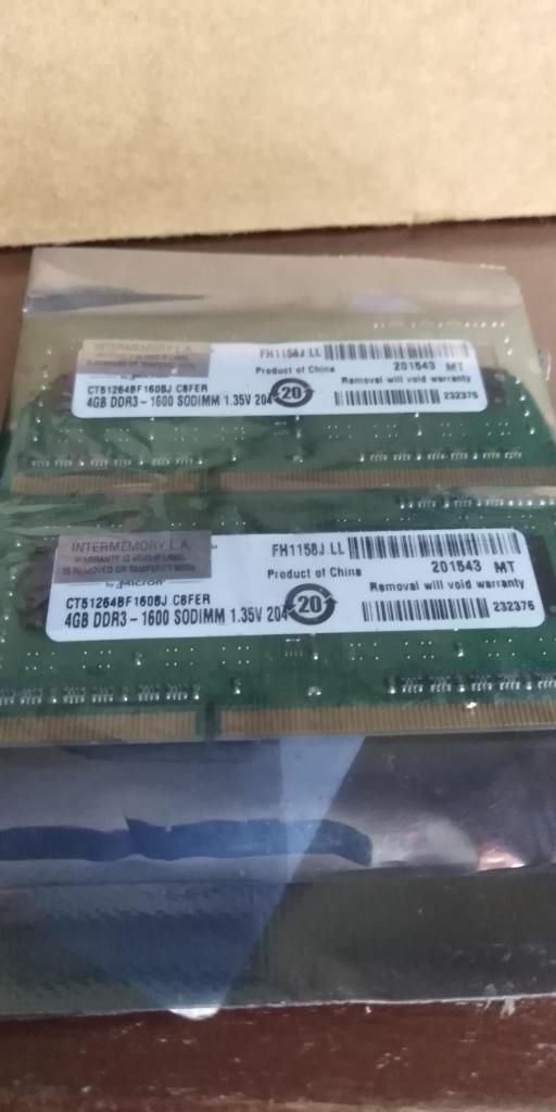 Memoria Ram DDR3 8GB Portatiles
