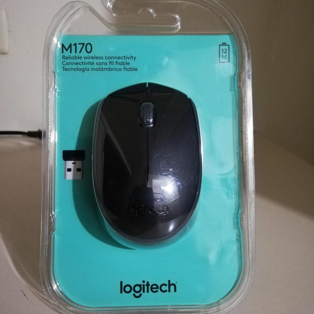 Mouse Logitech inalambrico M170 negro nuevo incluye bateria