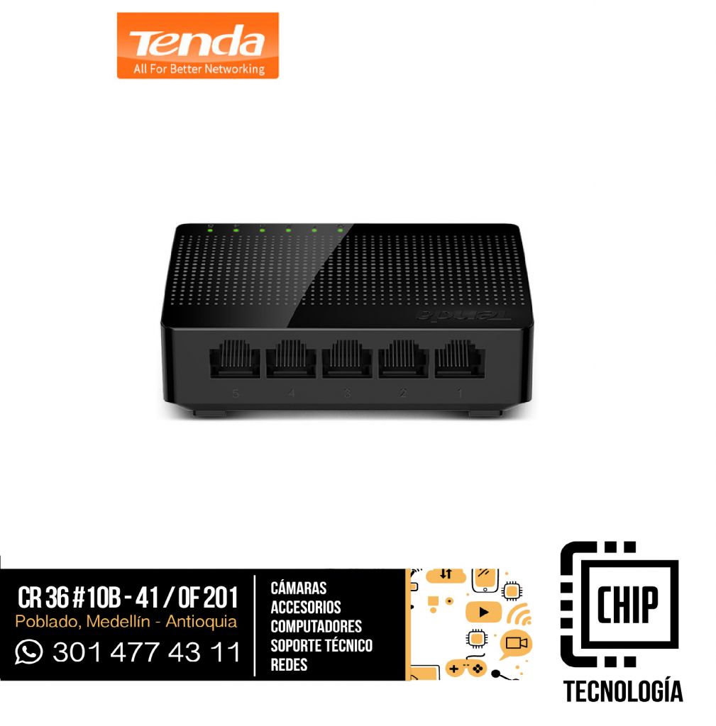 Switch 5 puertos Gigabit Tenda Nuevo Garantia Whatsapp: