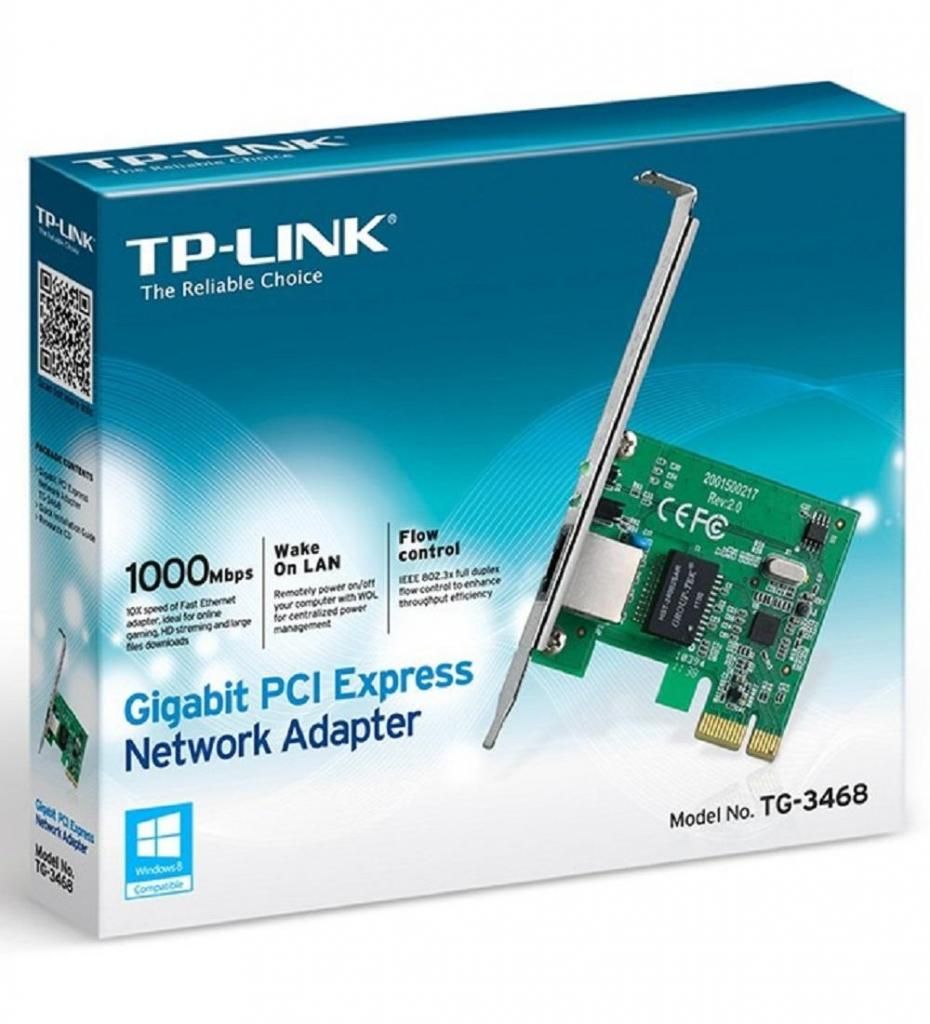 Tarjeta De Red Pci Express Gigabit Ethernet Tp-link Tg-