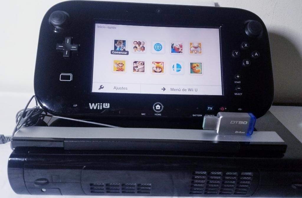 Nintendo Wiiu 100gb Juegos Y Control Pro