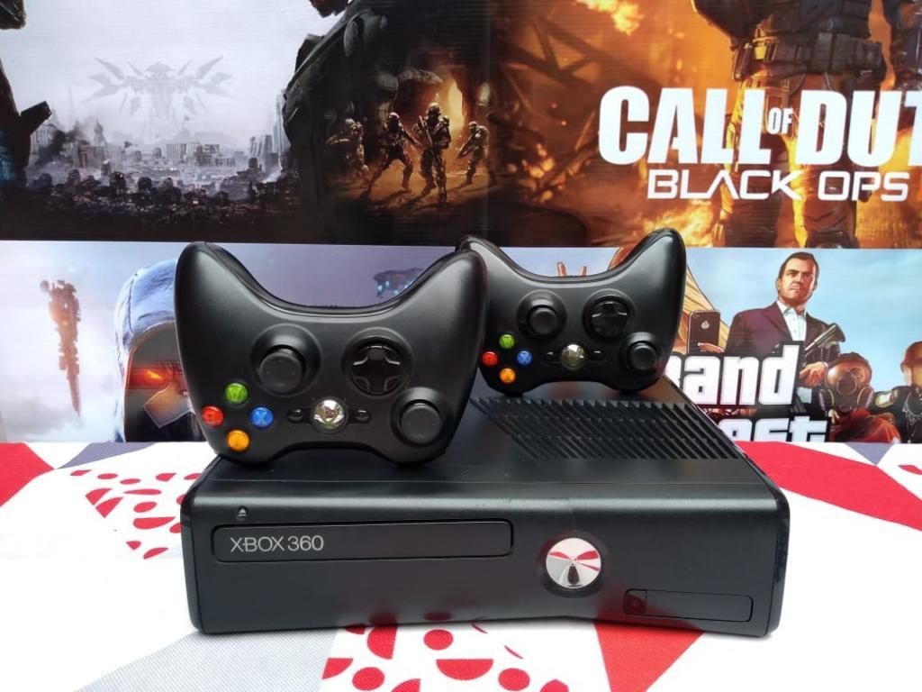 Xbox 360 Slim Chipiado Al 5.0 Como Nuevo