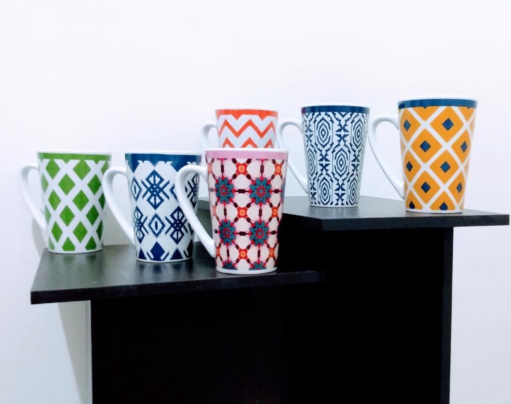 Mugs x 6 piezas en cerámica