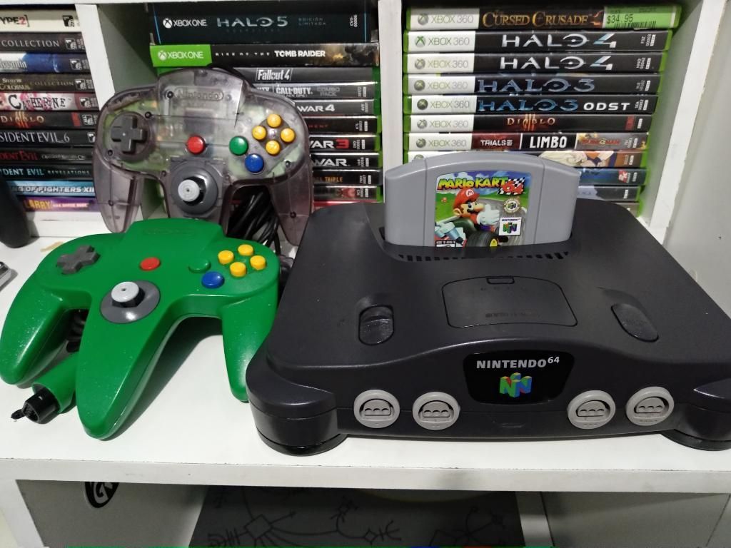 Nintendo 64 con 2 Controles Y Mario Kart