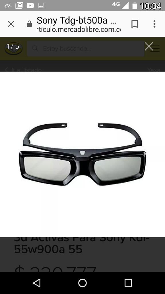 Ganga Gafas 3d Sony Tdg Bt400a Nuevas