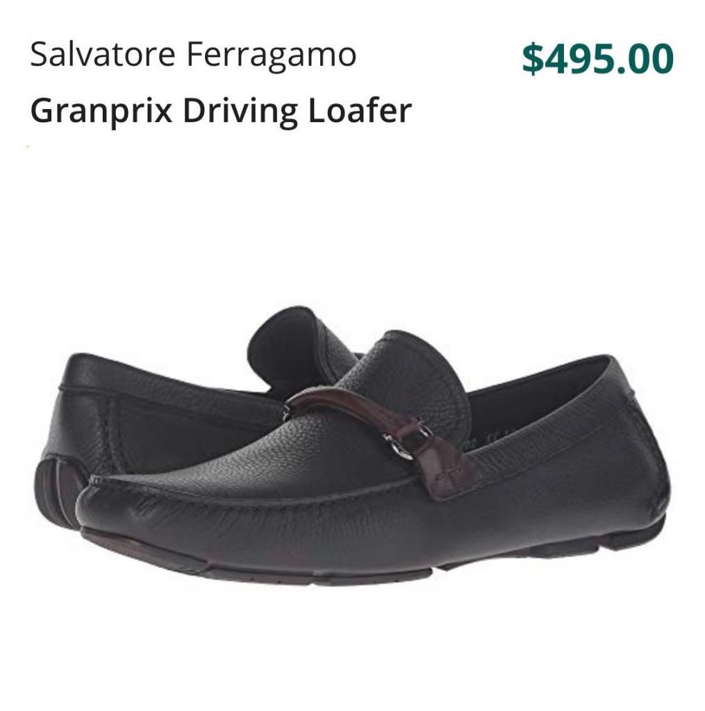 Salvatore Ferragamo Granprix Driving Loafer Black 105 D