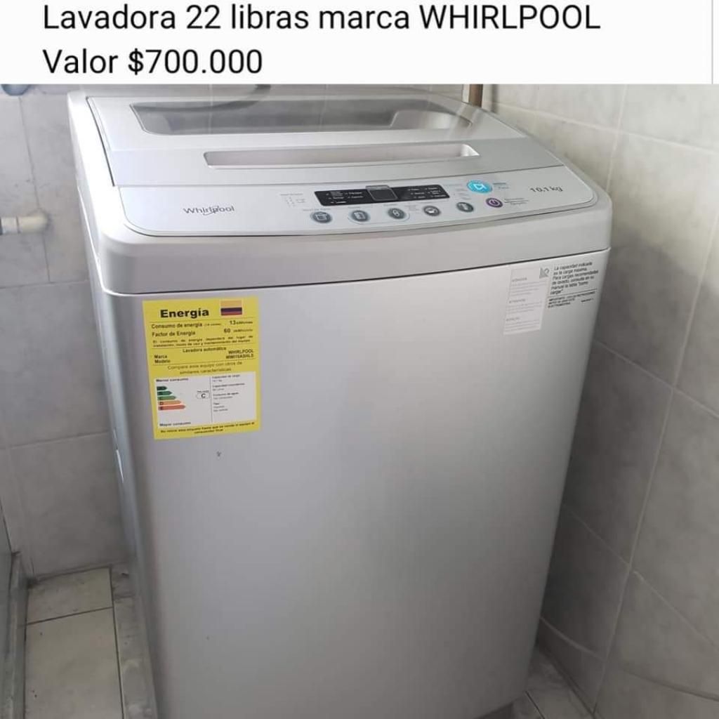 Lavadora Whirlpool 22lbs