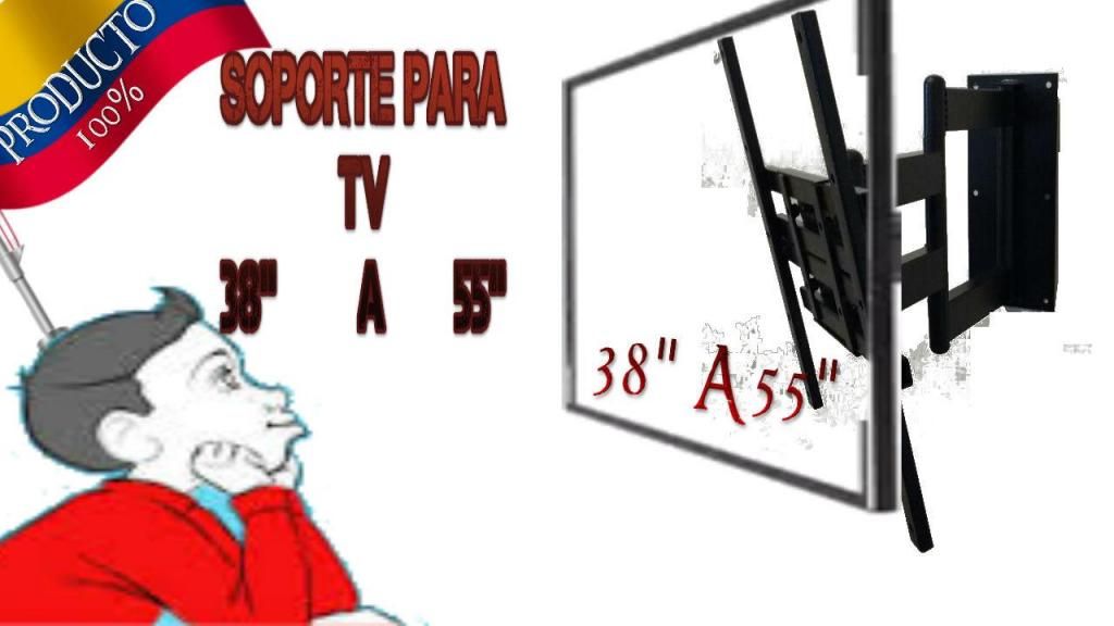 SOPORTE TV TELEVISOR MOVIL TRES GIROS DOS BRAZOS