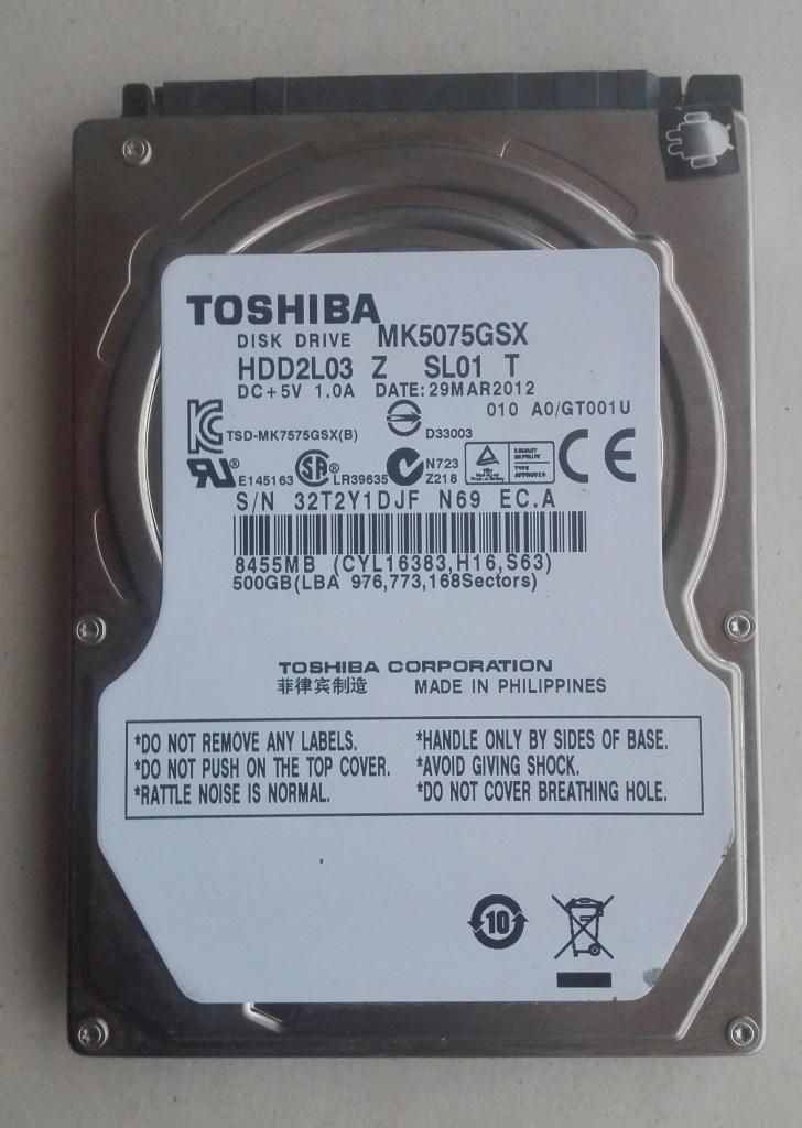 DISCO DURO SATA TOSHIBA 500GB