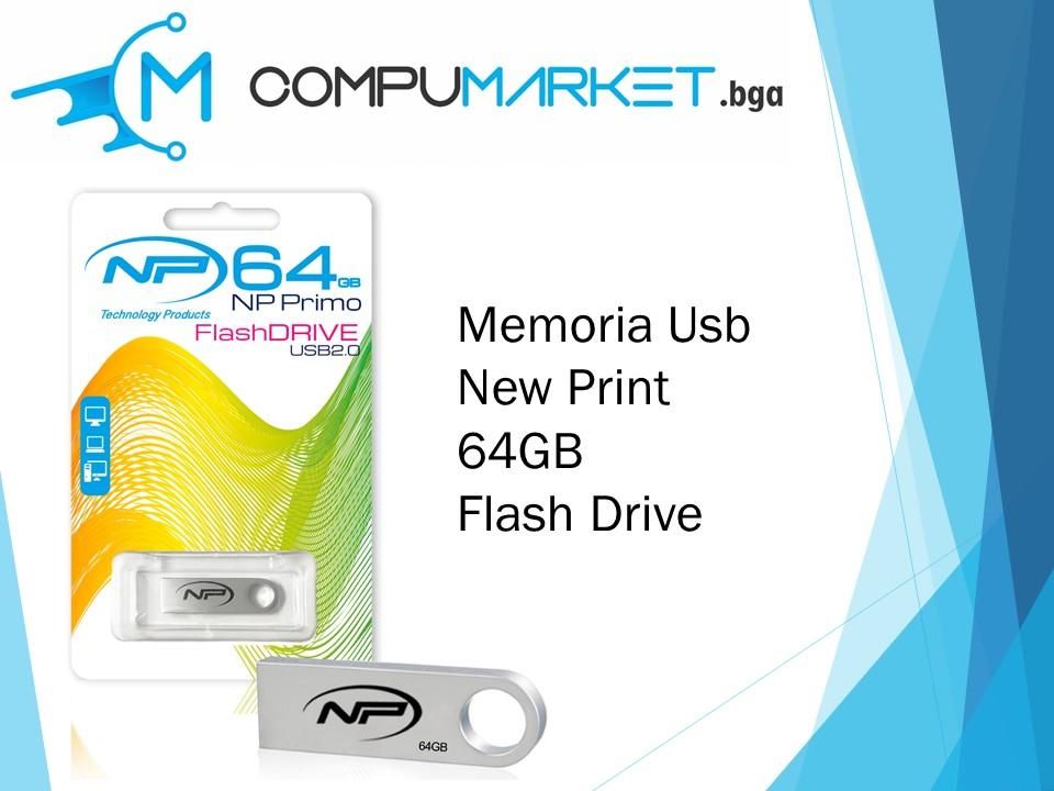 Memoria usb new print 64gb flash drive nuevo y facturado
