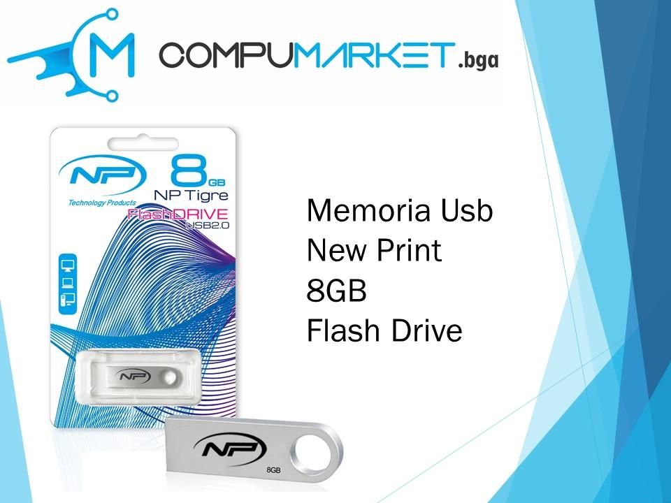 Memoria usb new print 8gb flash drive nuevo y facturado