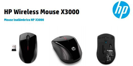 Mouse HP Inalámbrico X -Negro