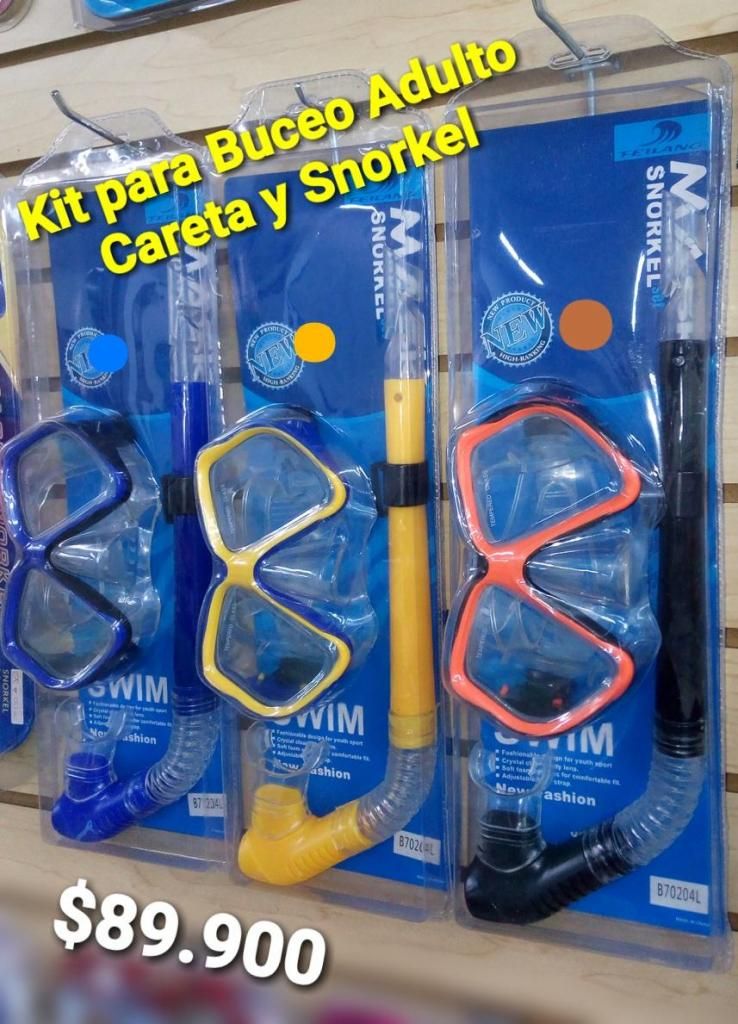 CARETA Y SNORKEL PARA BUCEO