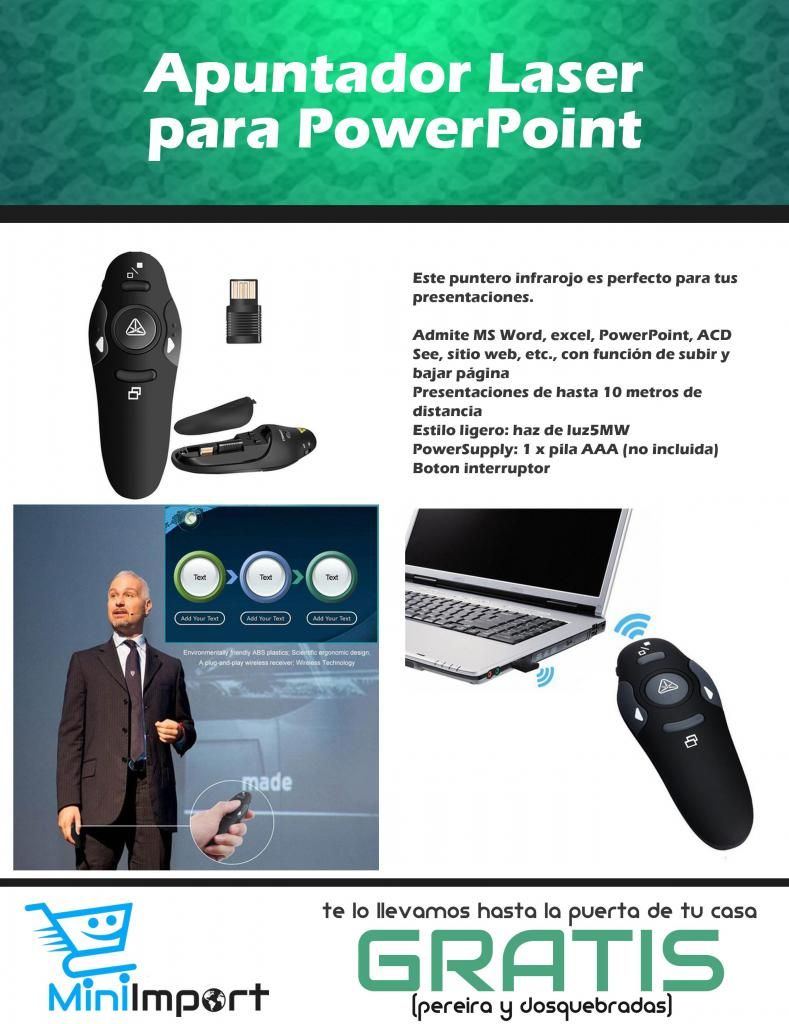 Control Inalambrico para Powerpoint, Etc