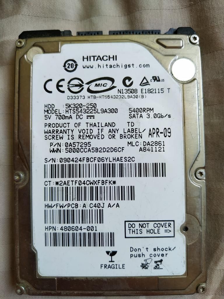 Disco Duro Hitachi 250 Gb rpm