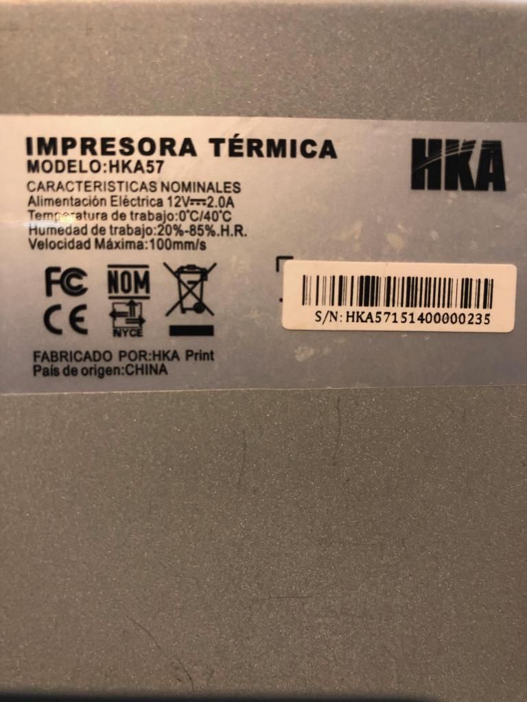 Impresora térmica HKA