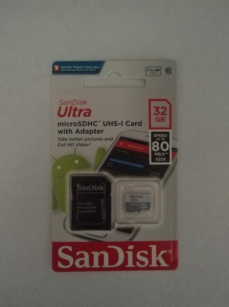 Micro Sd 32 Gb Sandisk Ultra Clase 10