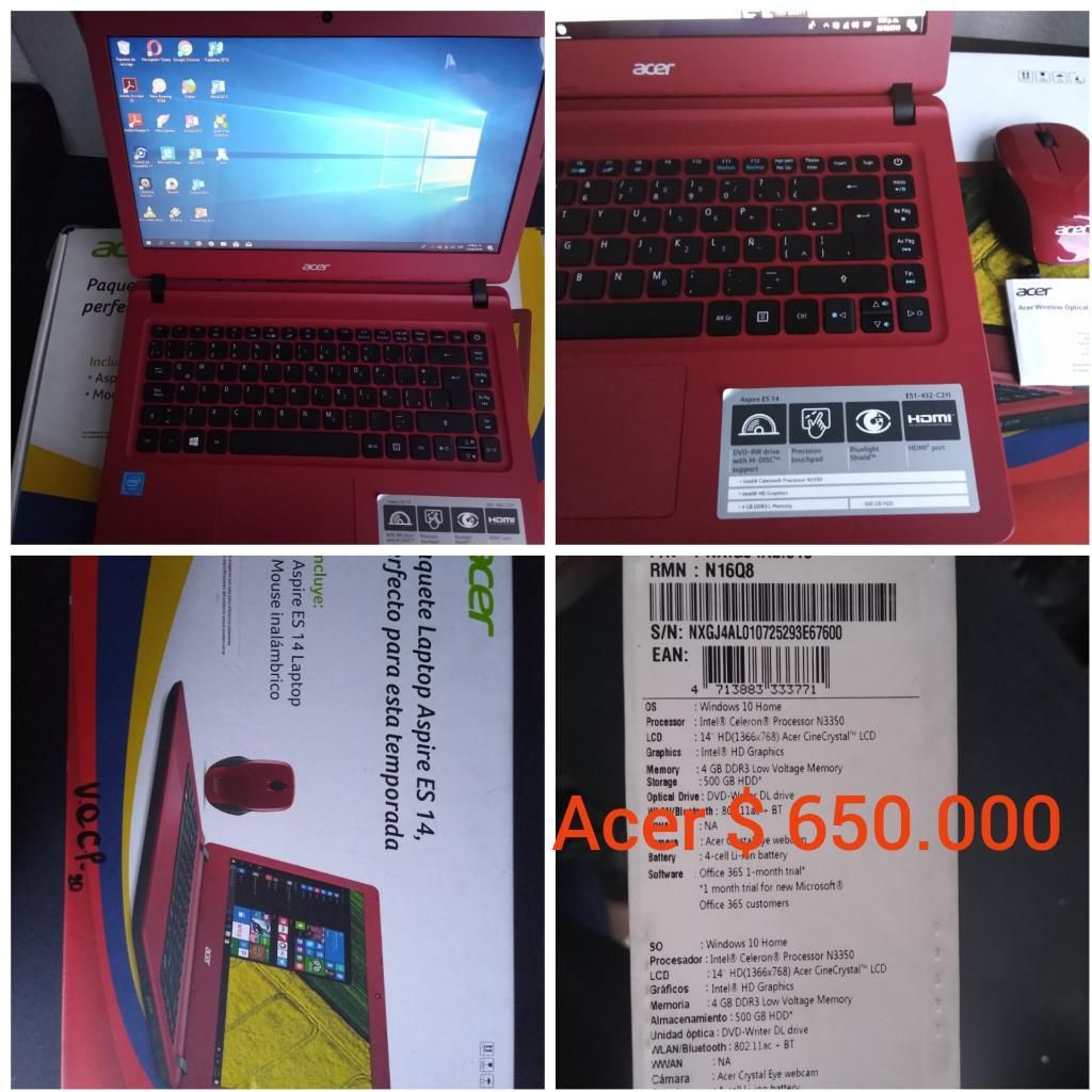 Portatil Acer Nuevo