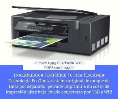 Impresora Epson L395 Ekotank usb y WIFI