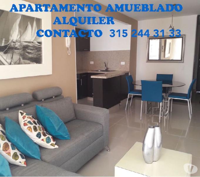 ALQUILO APARTAMENTO AMOBLADO NORTE. BARRIO LA FLORA