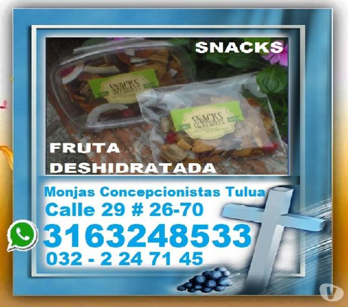 FRUTA DESHIDRATADA, Snacks Saludables, DESHIDRATO,