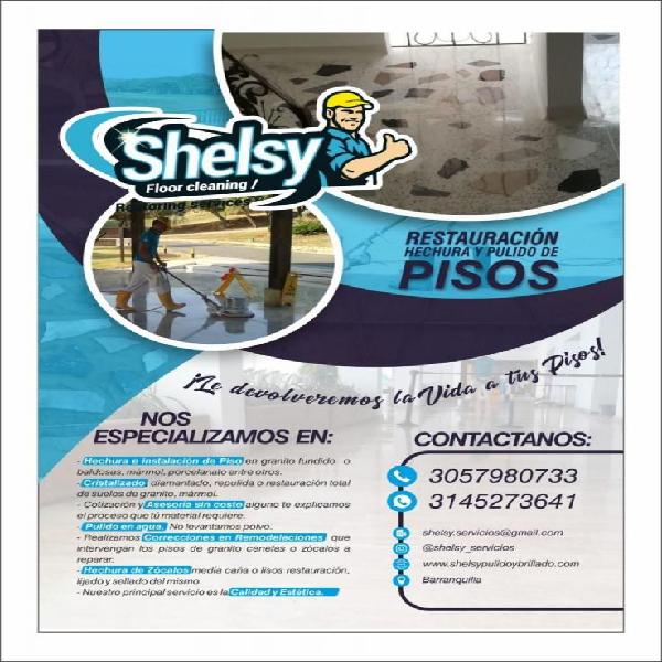 PULIDO DE PISOS EN BARRANQUILLA....SHELSY SERVICIOS SAS