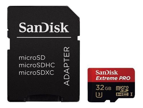 Sandisk Extreme Pro, Tarjeta Micro Sdhc 32gb U3, 4k, 100mb/s