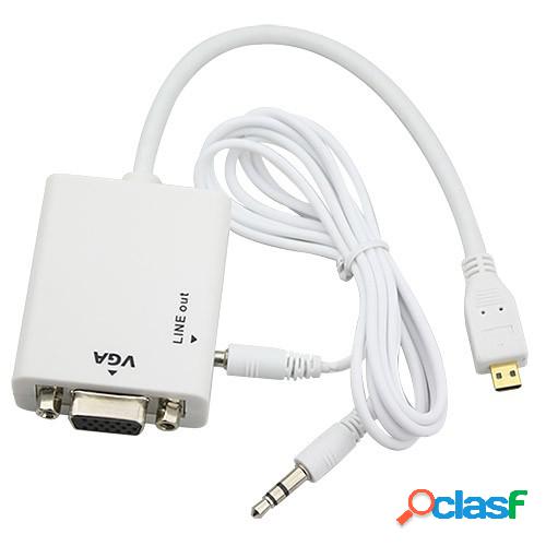 Cable micro HDMI a VGA con Audio