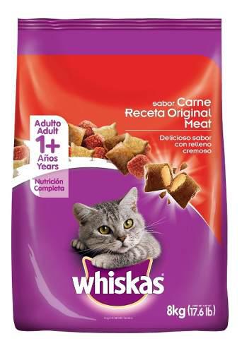 Comida Para Gatos Whiskas Adulto Carne X 8 Kg