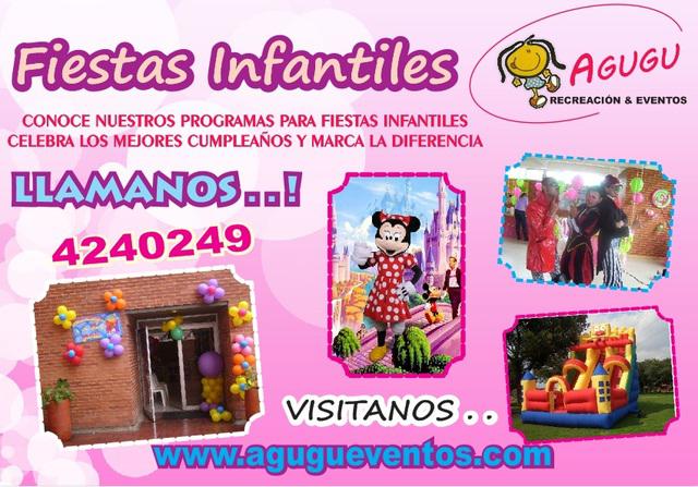 Servicio de Fiestas Infantiles en Bogotá.