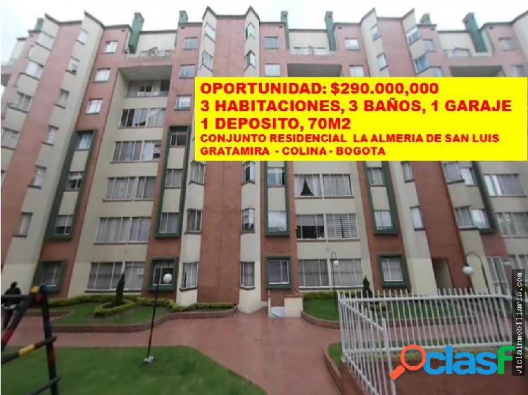 VENDO APTO GRATAMIRA COLINA 265 millones