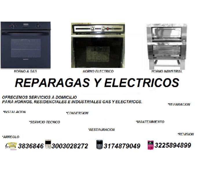 reparacion de Hornos a Gas, cel: 3225894899