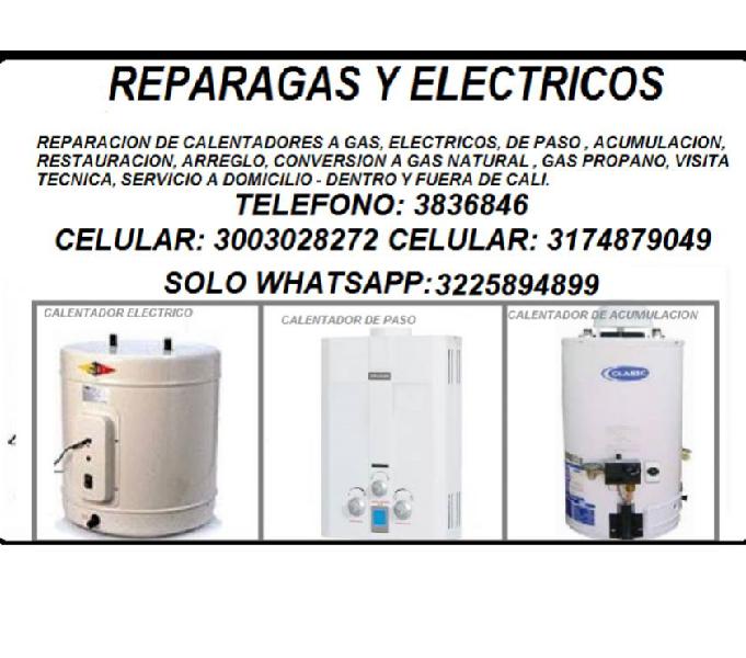 reparacion de calentadores a gas, electricos, cel.3174879049