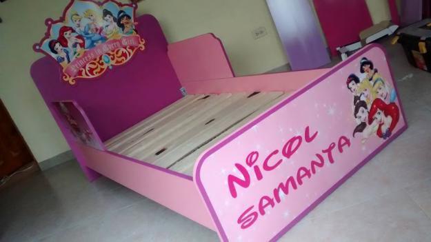 CAMA INFANTIL PARA NIÑAS ESTILO PRINCESAS