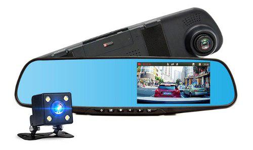 Espejo Retrovisor Tv Dual Camara Full Hd Carro 4.3'' + Obseq
