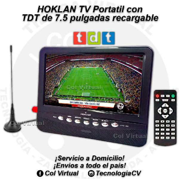 TV Portatil con TDT de 7.5 pulgadas recargable HOKLAN R0539