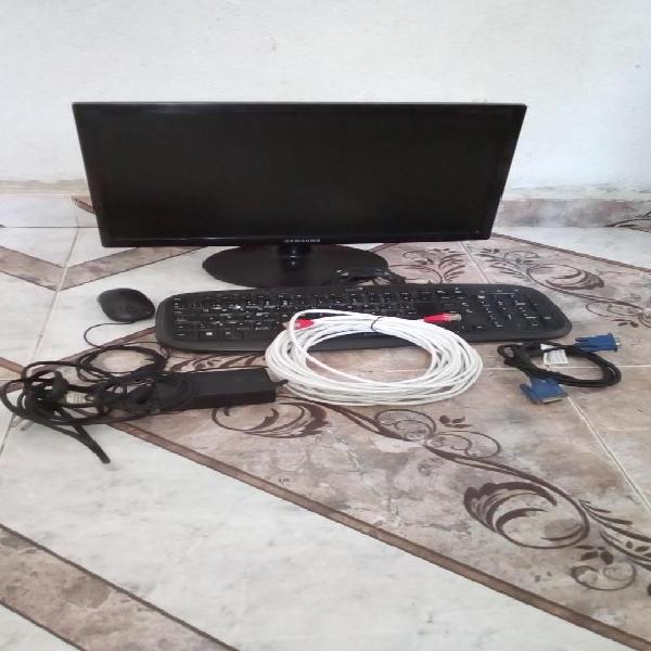Monitor Samsung teclado mouse cable ethernet