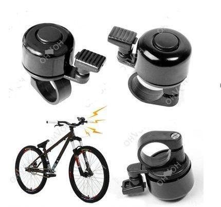 Timbre Metalico Alarma para Bicicleta, color negro.