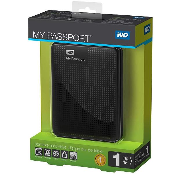 Disco Duro Externo Western Digital, My Passport - 1TB,