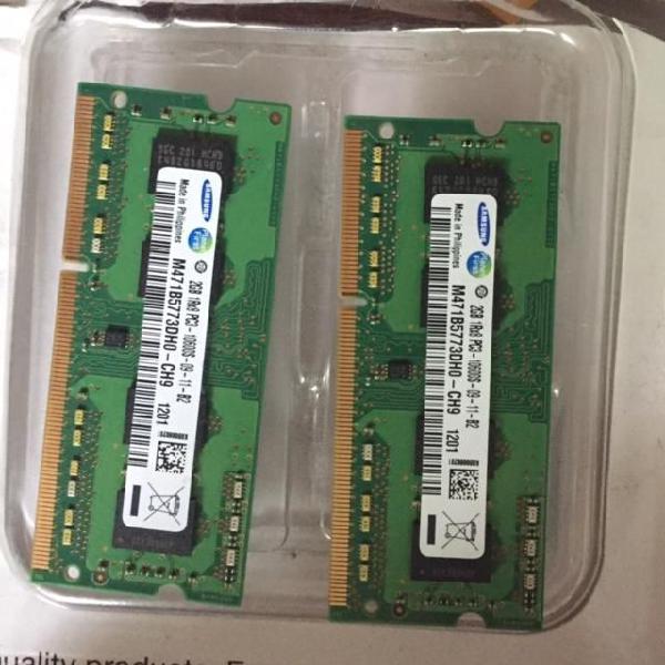 Memoria RAM para portatil: Samsung M471B5773DH0CH9, 2GB,