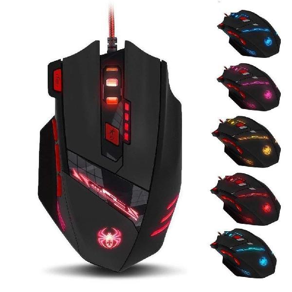 Mouse Gamer Zelote 2018 8 Botones 9200 DPI Usb 6 colores
