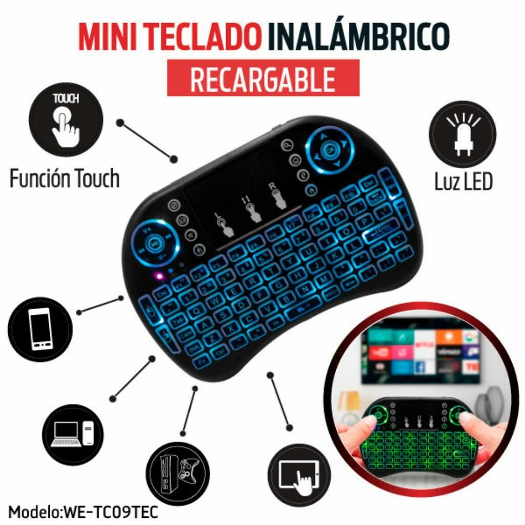 Mini Teclado Inalámbrico, Recargable