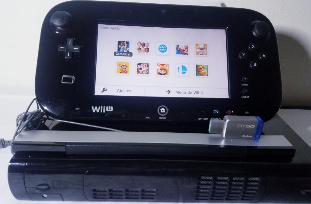 Nintendo wiiU 100GB juegos y control PRO.