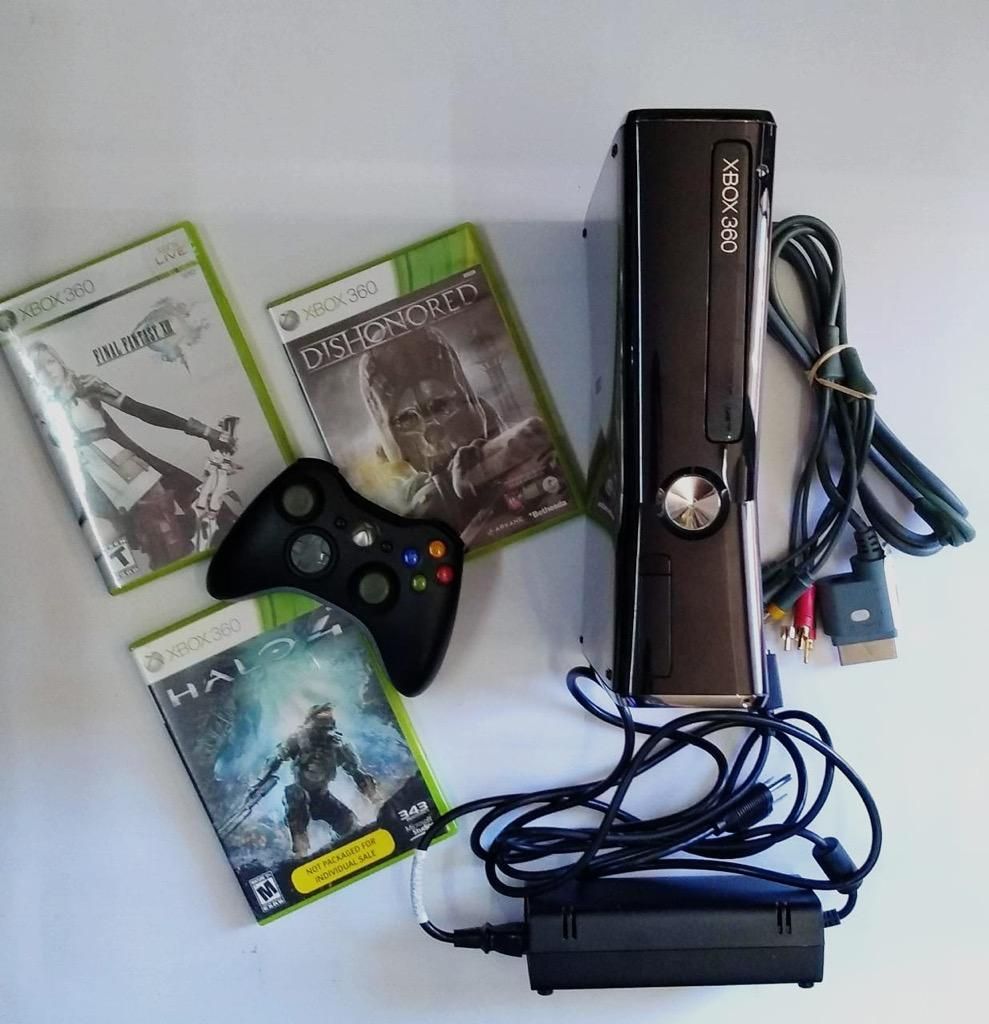 Xbox 360 Un Control 3 Juegos Usado