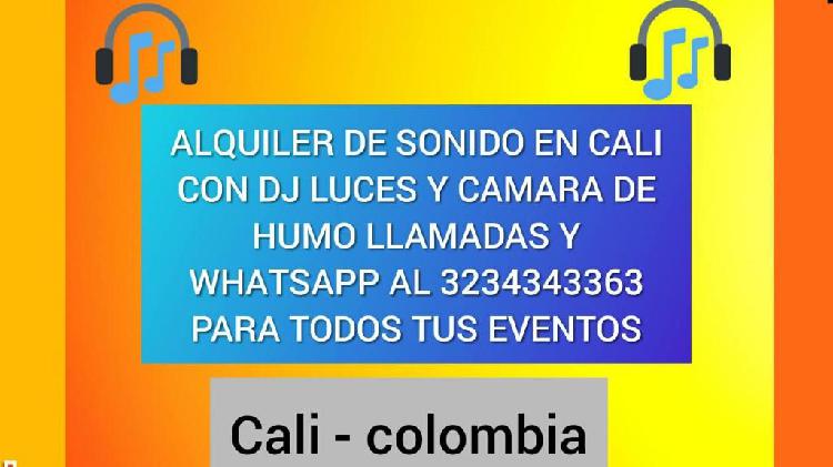 ATENCION CALI ALQUILER DE SONIDO DJ LUCES CAMARA DE HUMO Y